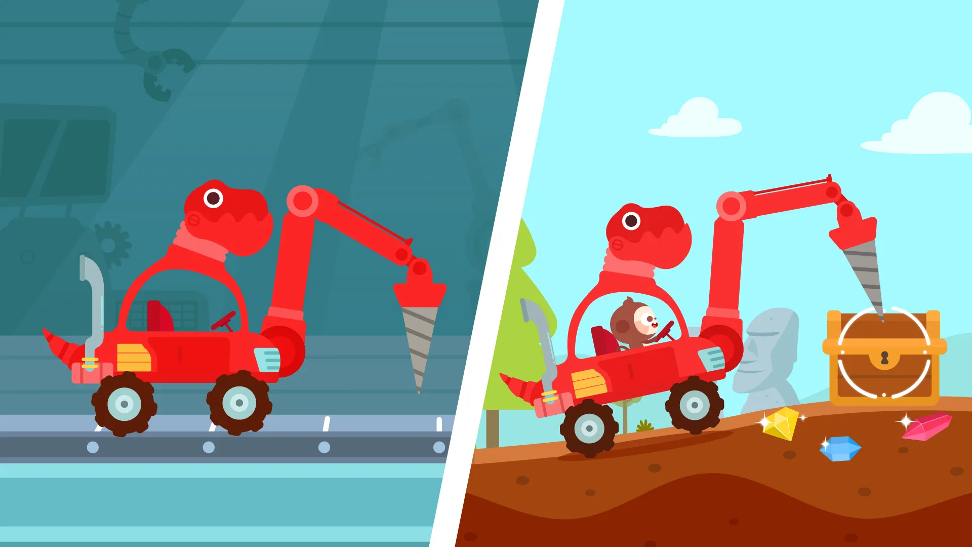 Dinosaur Car Games：DuDu Games | Indus Appstore | Screenshot