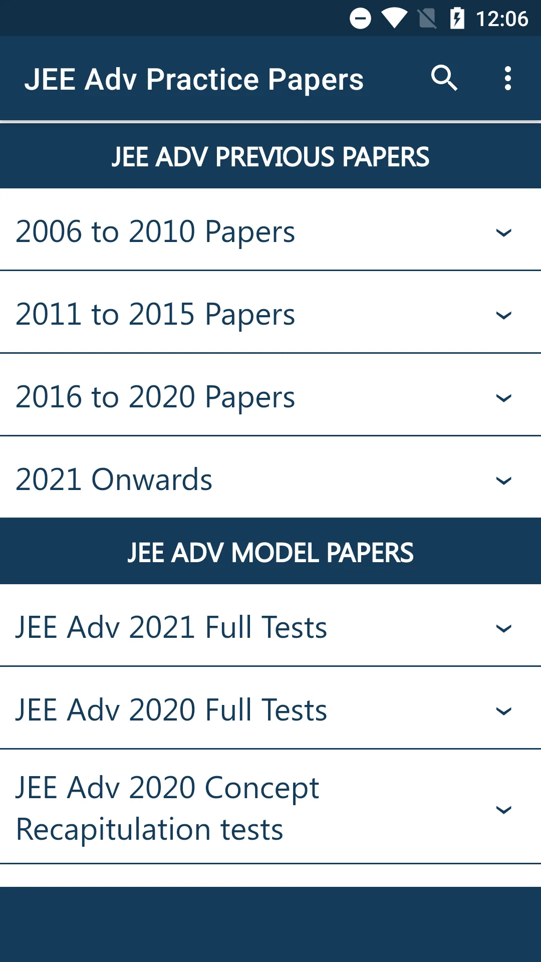 JEE Advanced Practice Papers | Indus Appstore | Screenshot