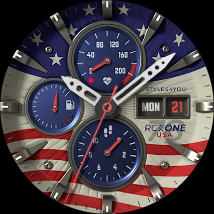 S4U RC ONE - USA watch face | Indus Appstore | Screenshot