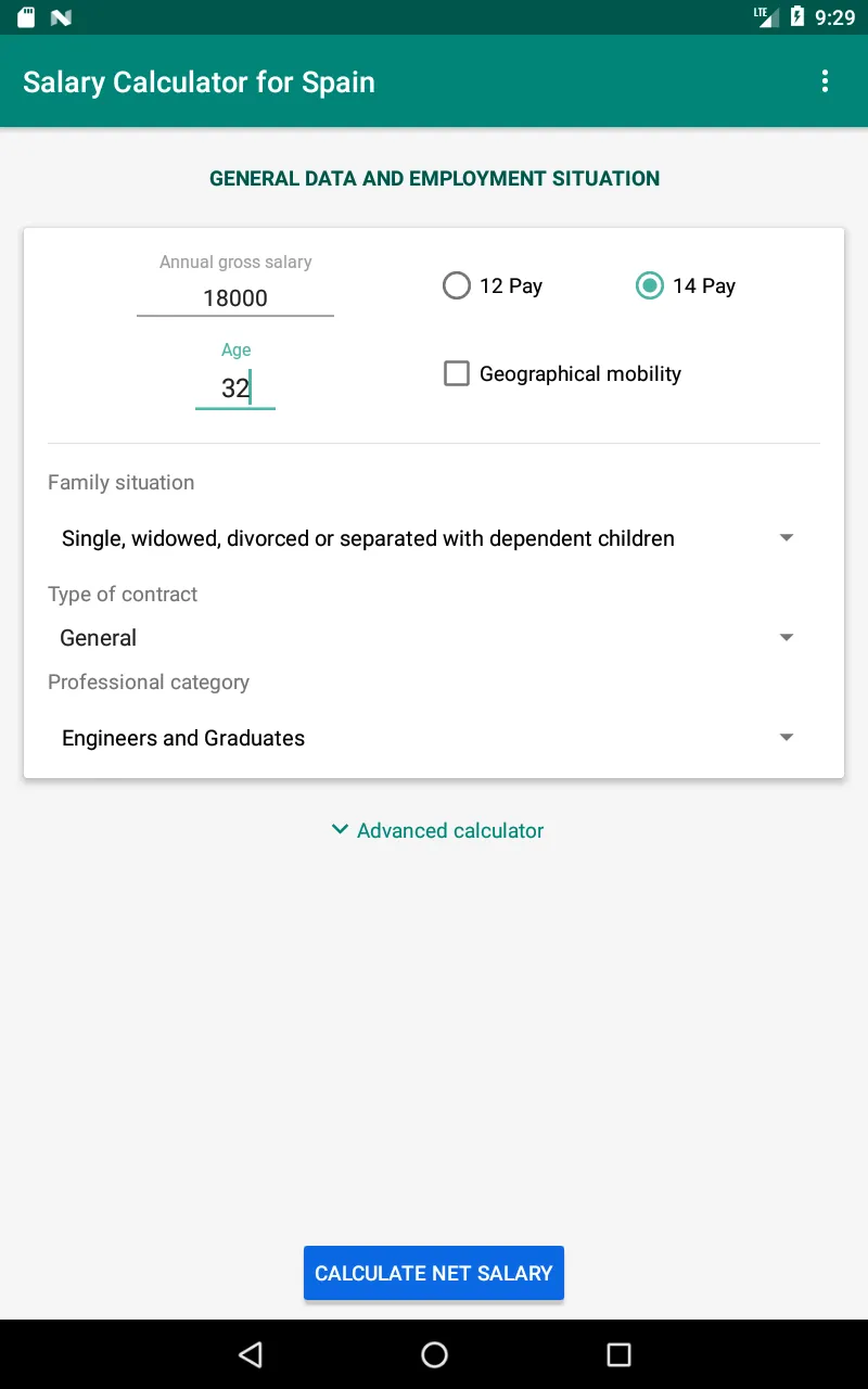 Salary Calculator for Spain | Indus Appstore | Screenshot