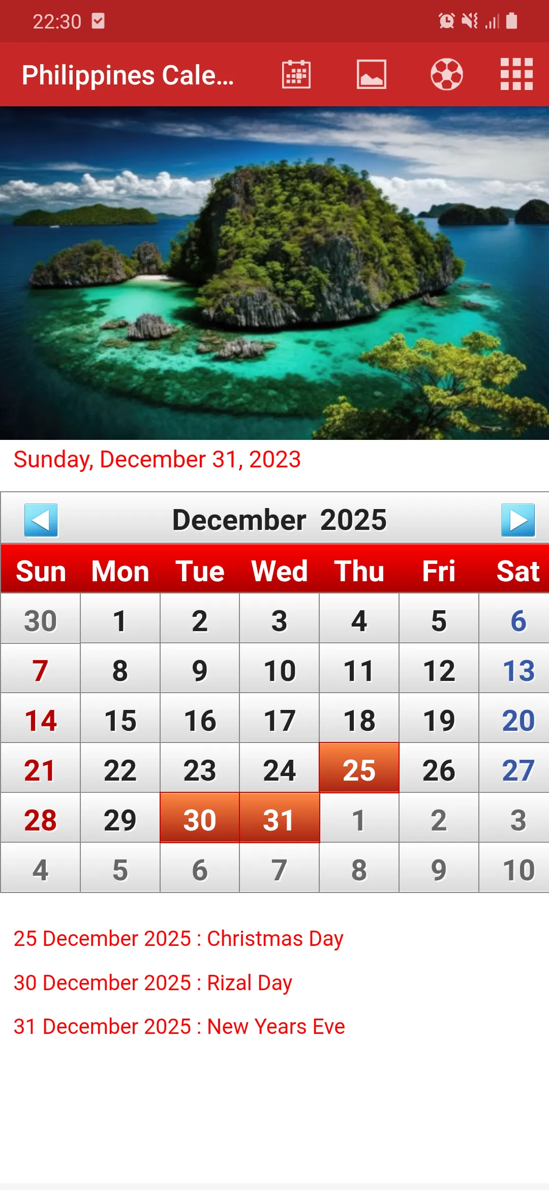 Philippines Calendar 2024 | Indus Appstore | Screenshot