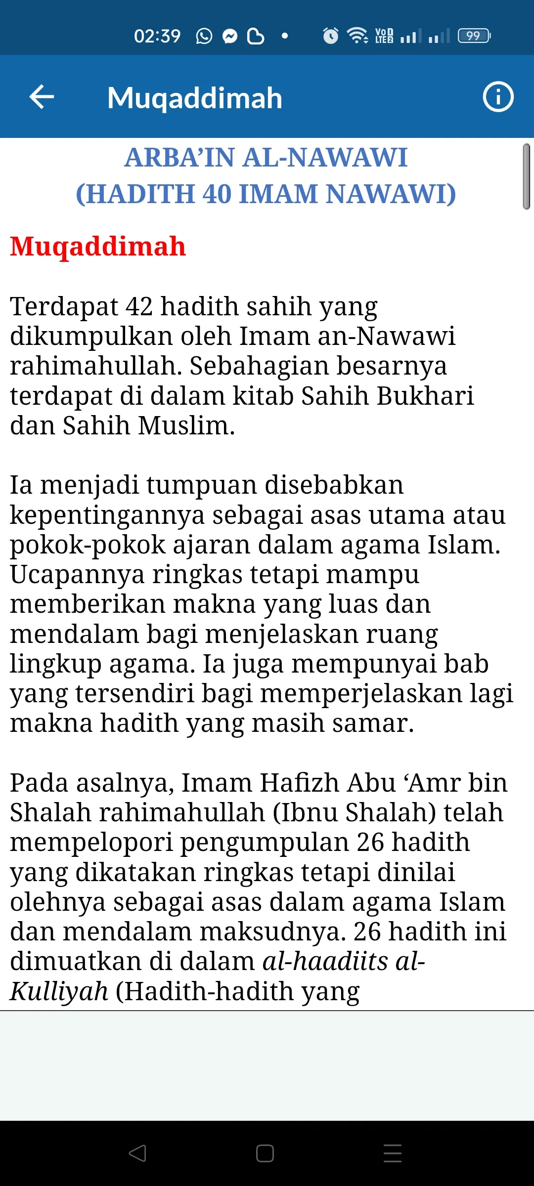 Hadis 40 IMAM AN-NAWAWI | Indus Appstore | Screenshot