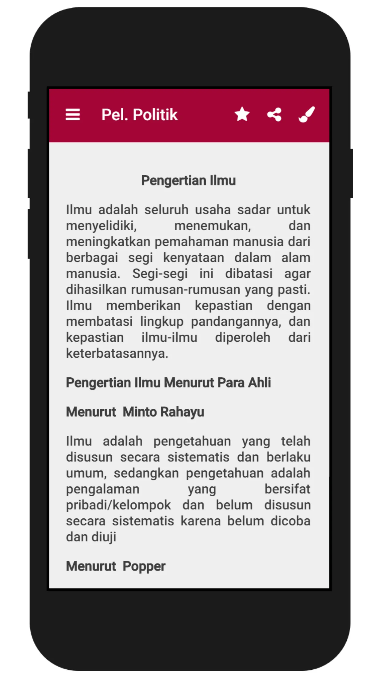 Indonesian Politic Lessons | Indus Appstore | Screenshot