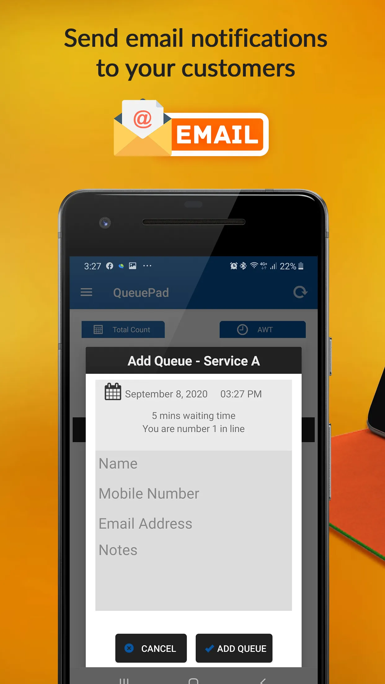 QueuePad for Customer Waitlist | Indus Appstore | Screenshot