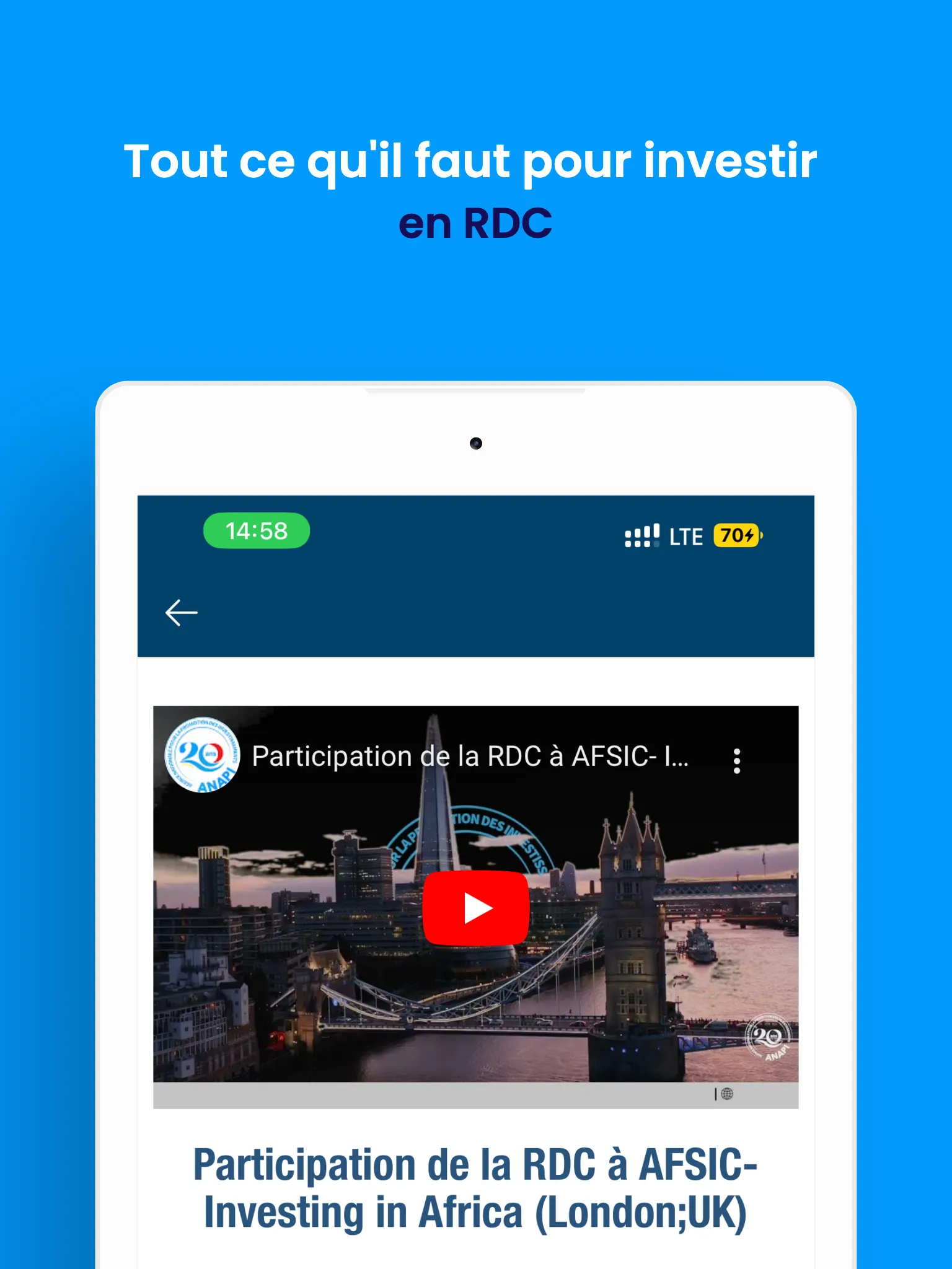 ANAPI  -  Invest in DRC | Indus Appstore | Screenshot