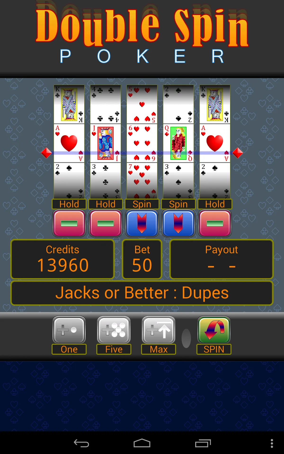 Double Spin Poker | Indus Appstore | Screenshot