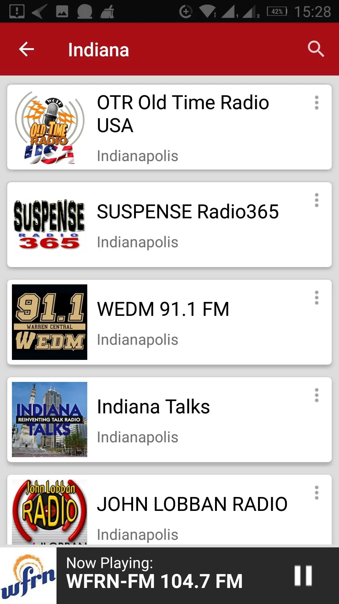 Indiana Radio Stations - USA | Indus Appstore | Screenshot