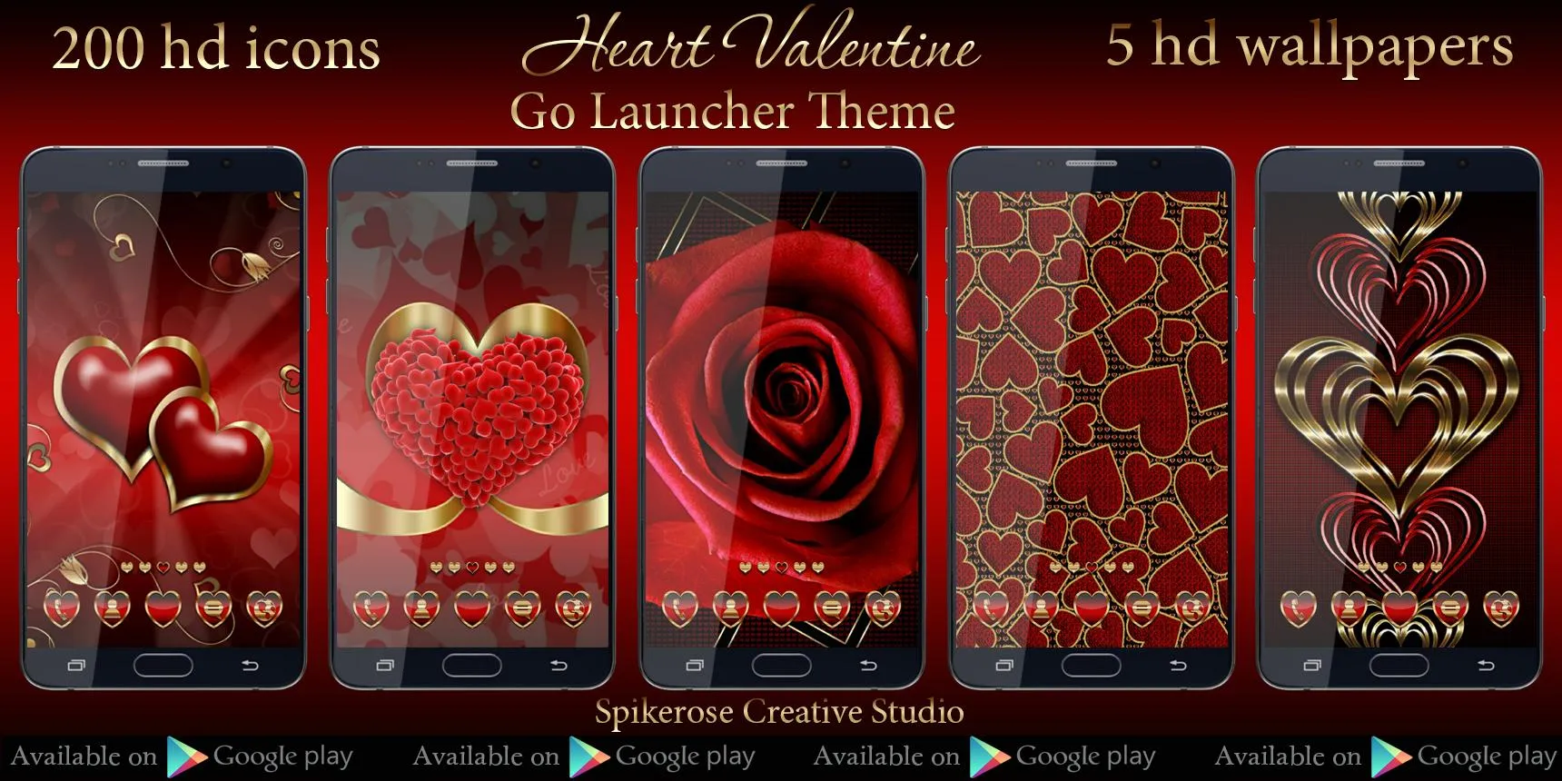 Hearts Love Go Locker theme | Indus Appstore | Screenshot