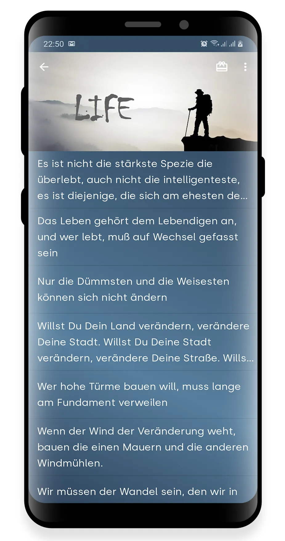 Zitate Sprüche Leben | Indus Appstore | Screenshot