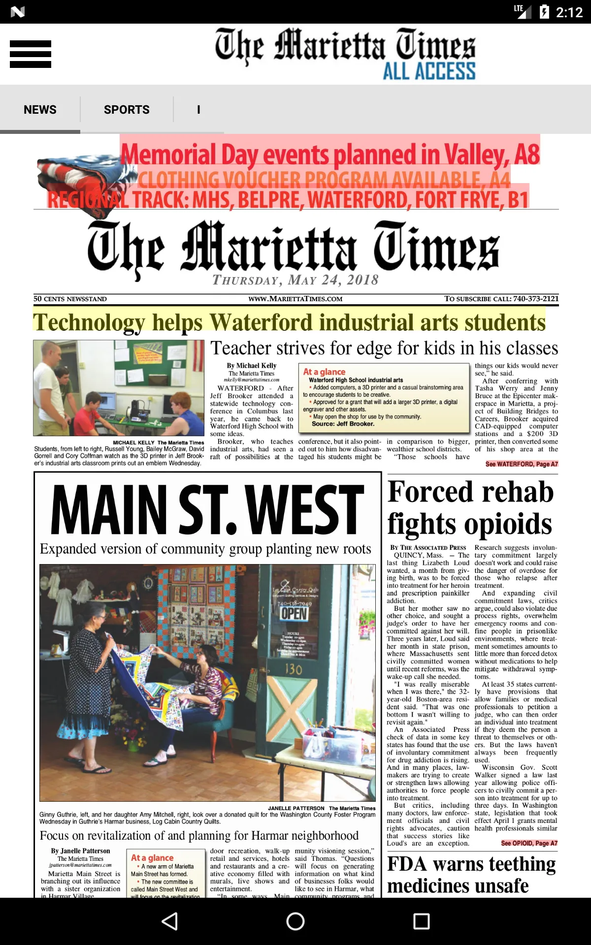 The Marietta Times All Access | Indus Appstore | Screenshot