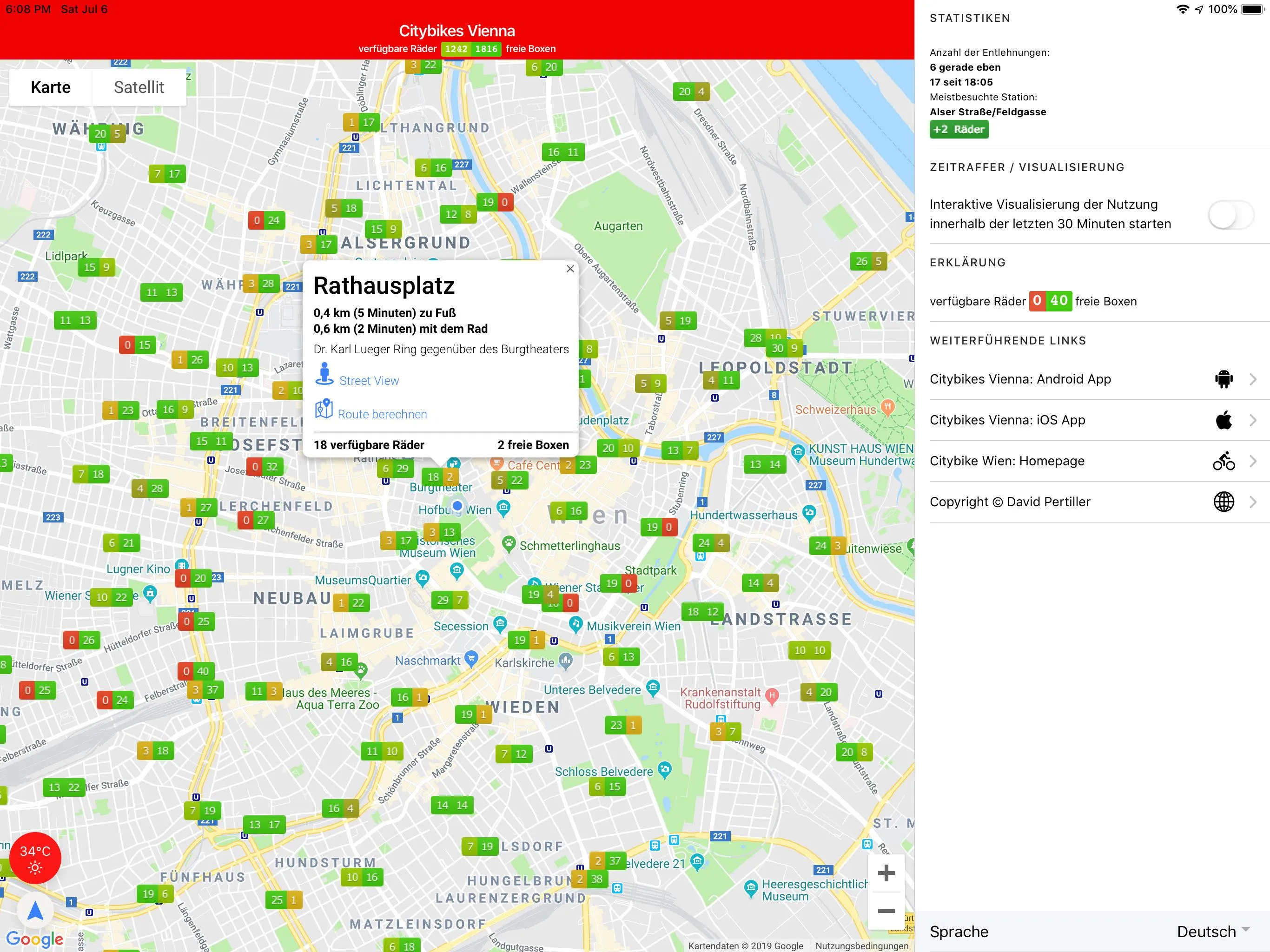 Citybikes Vienna | Indus Appstore | Screenshot