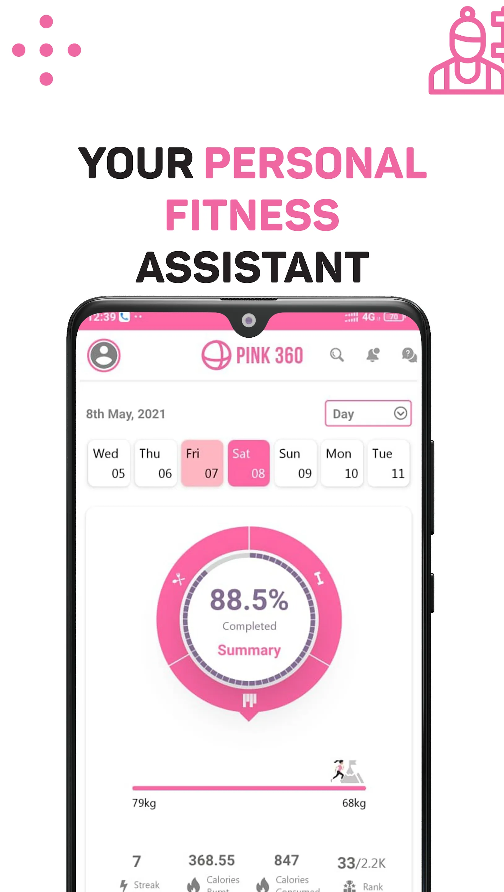 Pink 360 - Fitness, Diet Plans | Indus Appstore | Screenshot