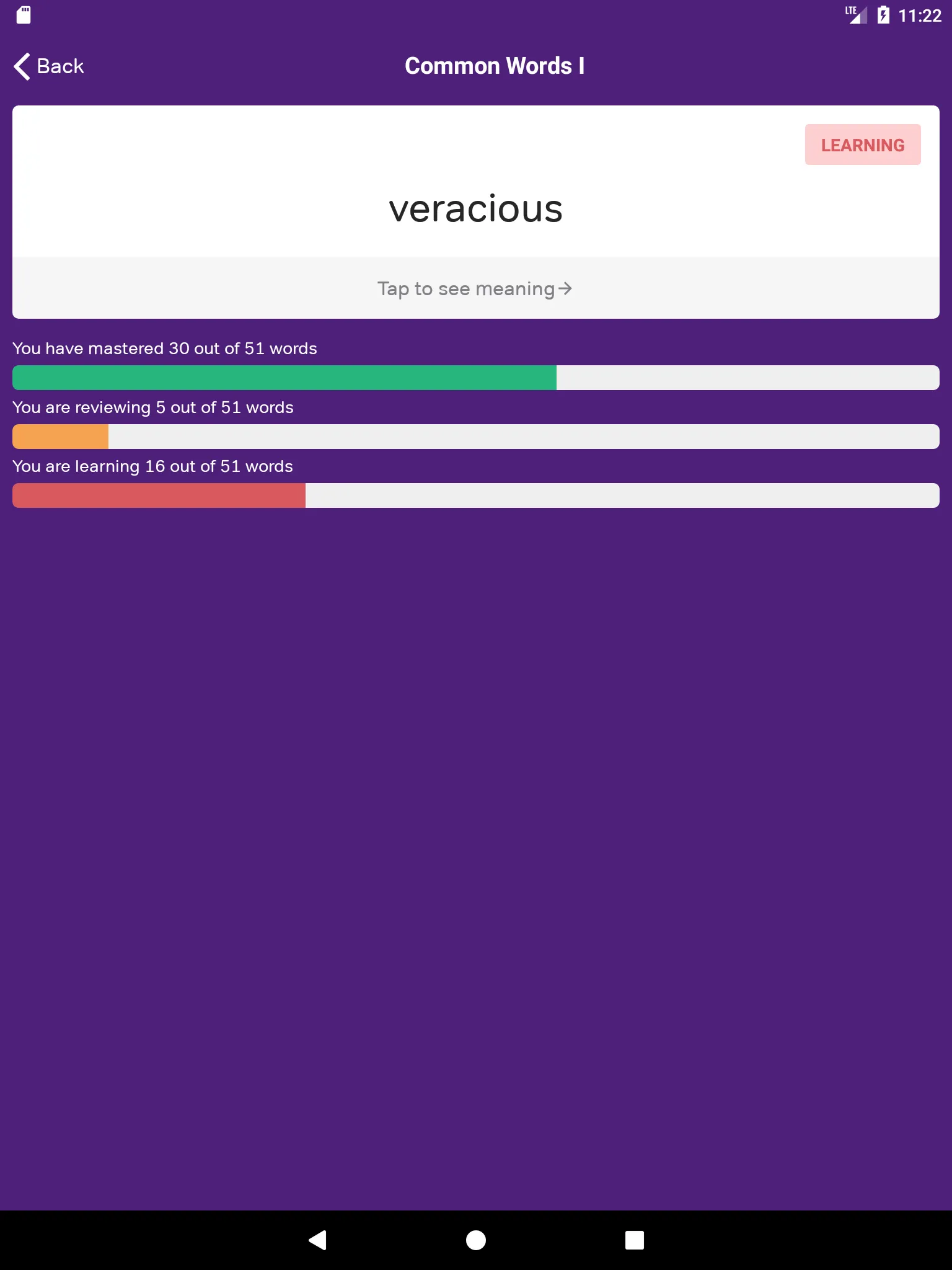GRE Vocabulary Flashcards | Indus Appstore | Screenshot
