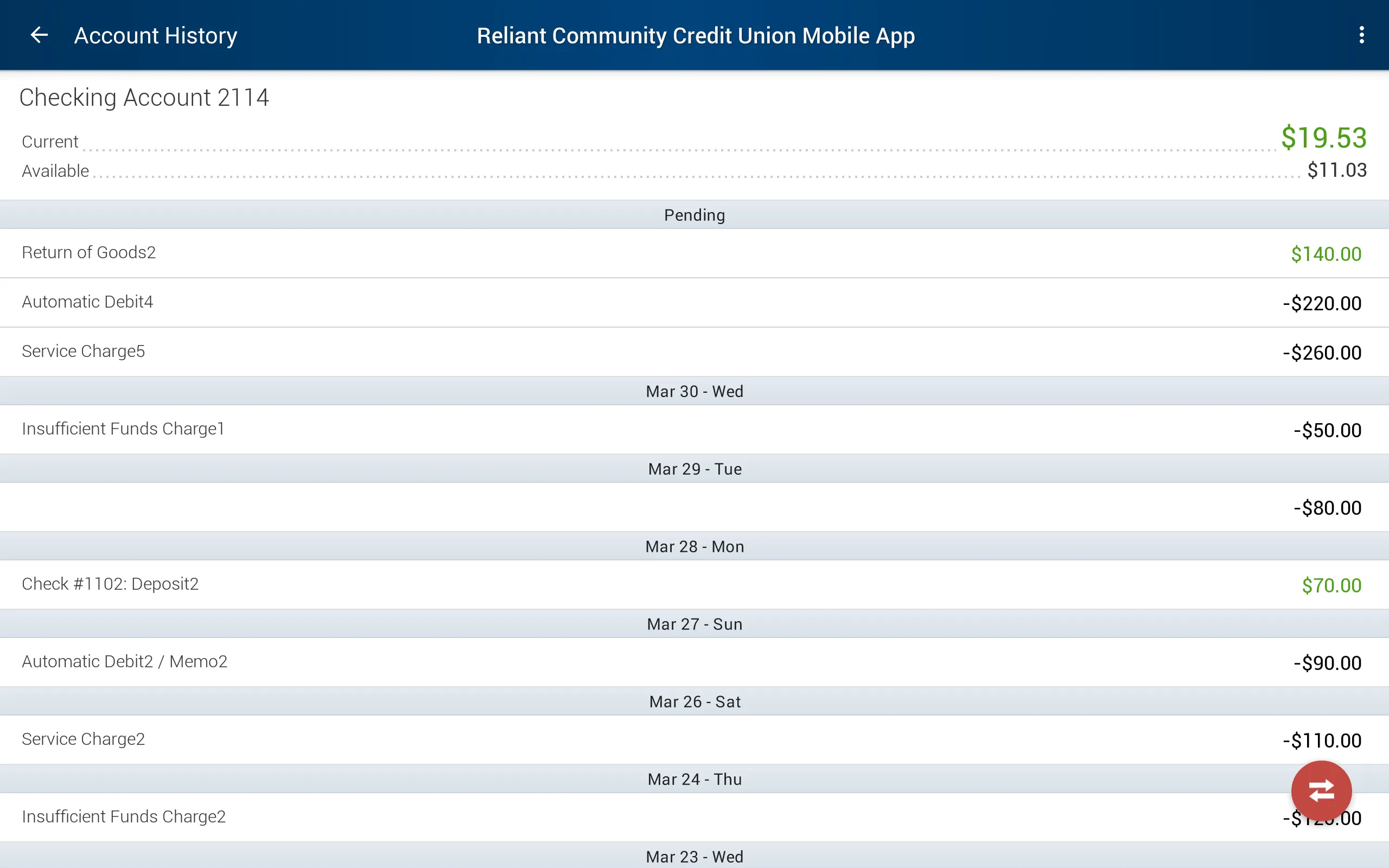 Reliant Community Credit Union | Indus Appstore | Screenshot