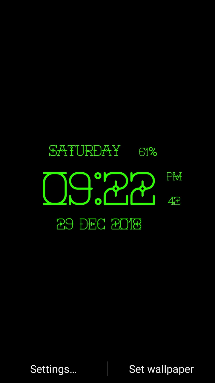 Digital Clock Live Wallpaper | Indus Appstore | Screenshot