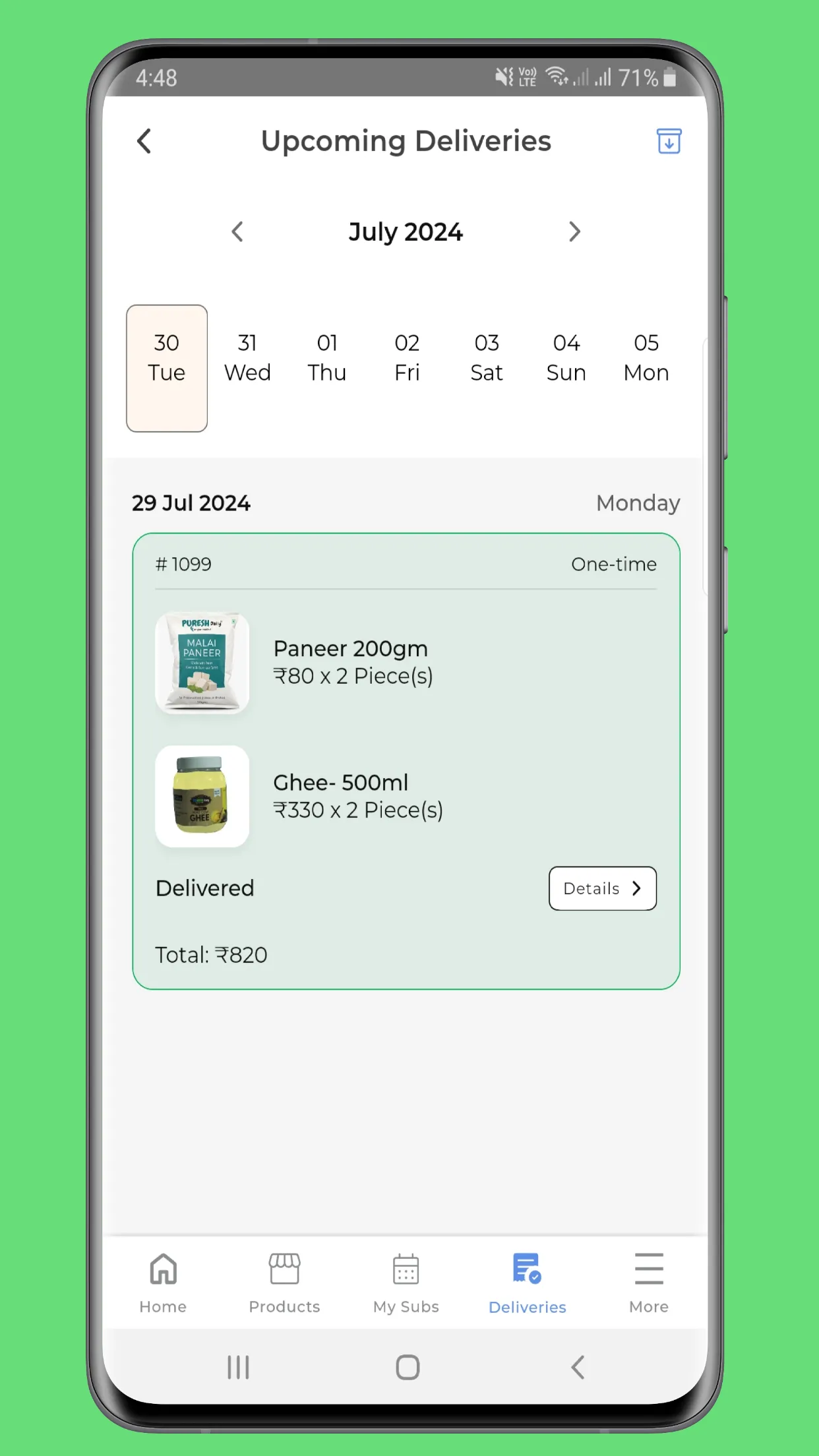 Puresh Daily-100%Pure Cow Milk | Indus Appstore | Screenshot