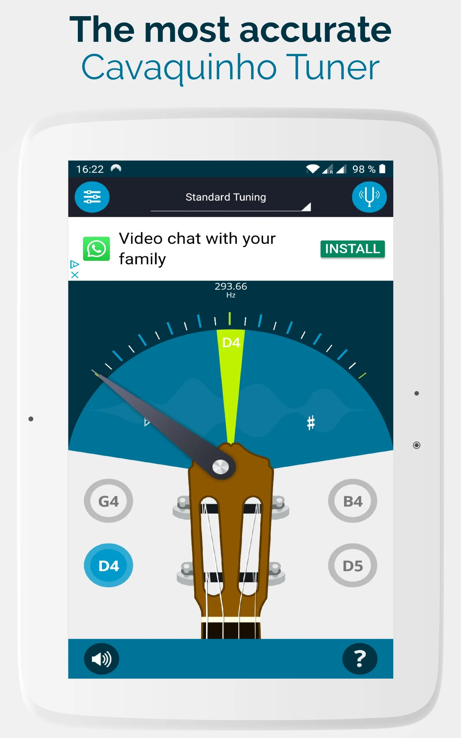 The Cavaquinho Tuner | Indus Appstore | Screenshot