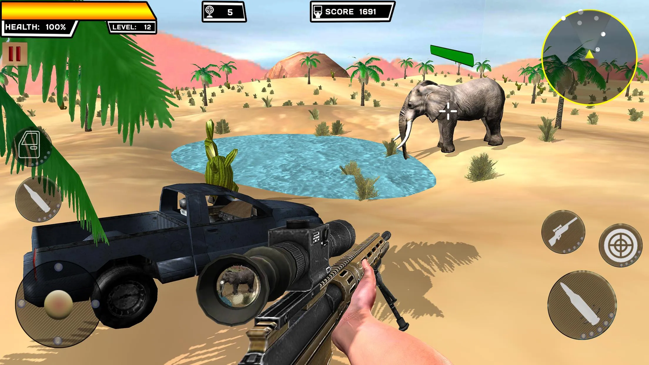 Animals Hunting 4x4 Safari 3D | Indus Appstore | Screenshot