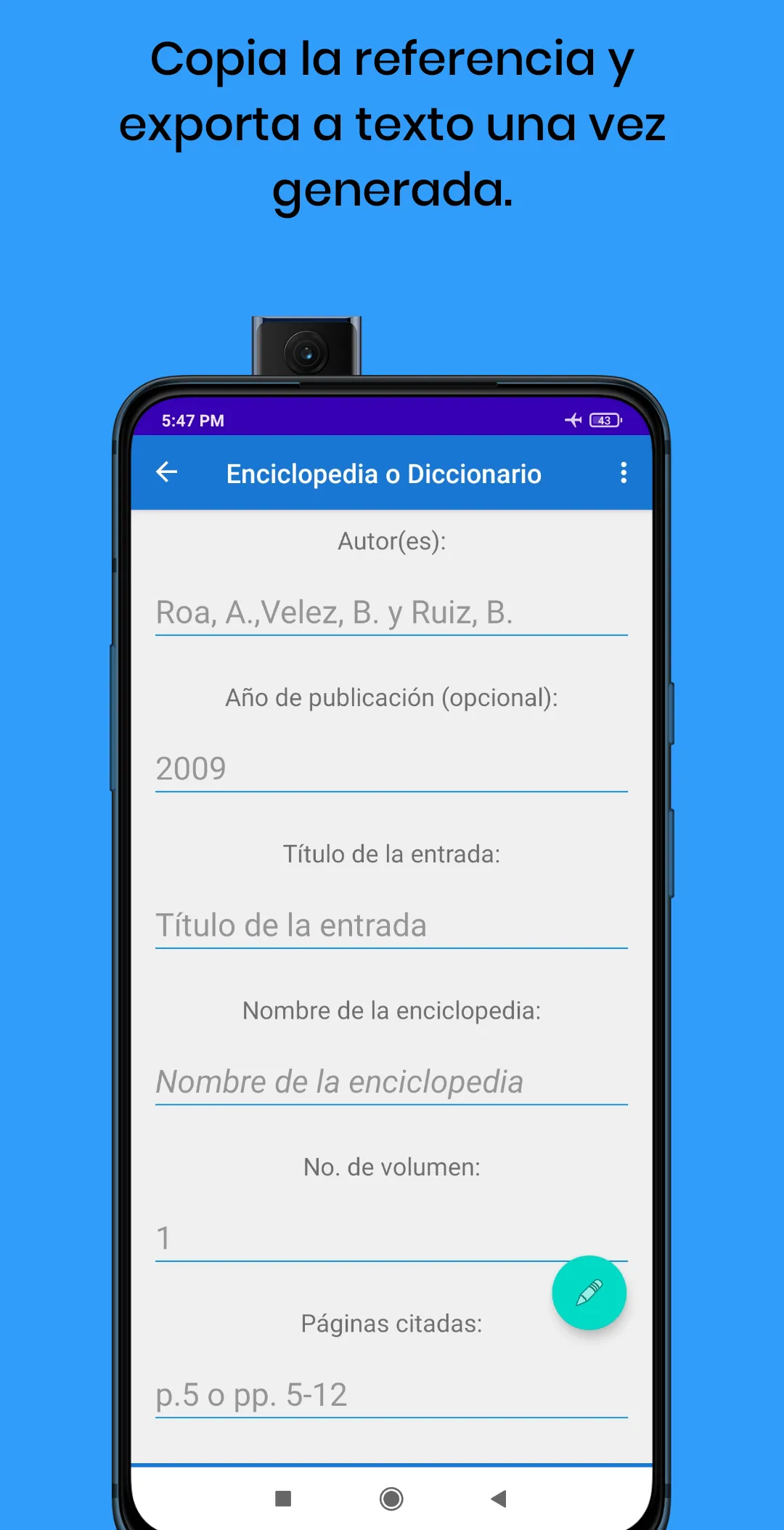 Normas APA Generador: GenerAPA | Indus Appstore | Screenshot