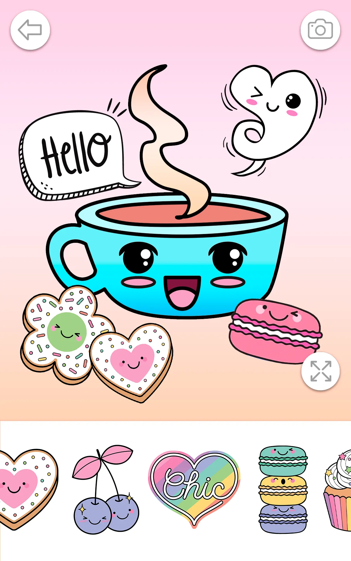 Gradient Kawaii Coloring Book | Indus Appstore | Screenshot