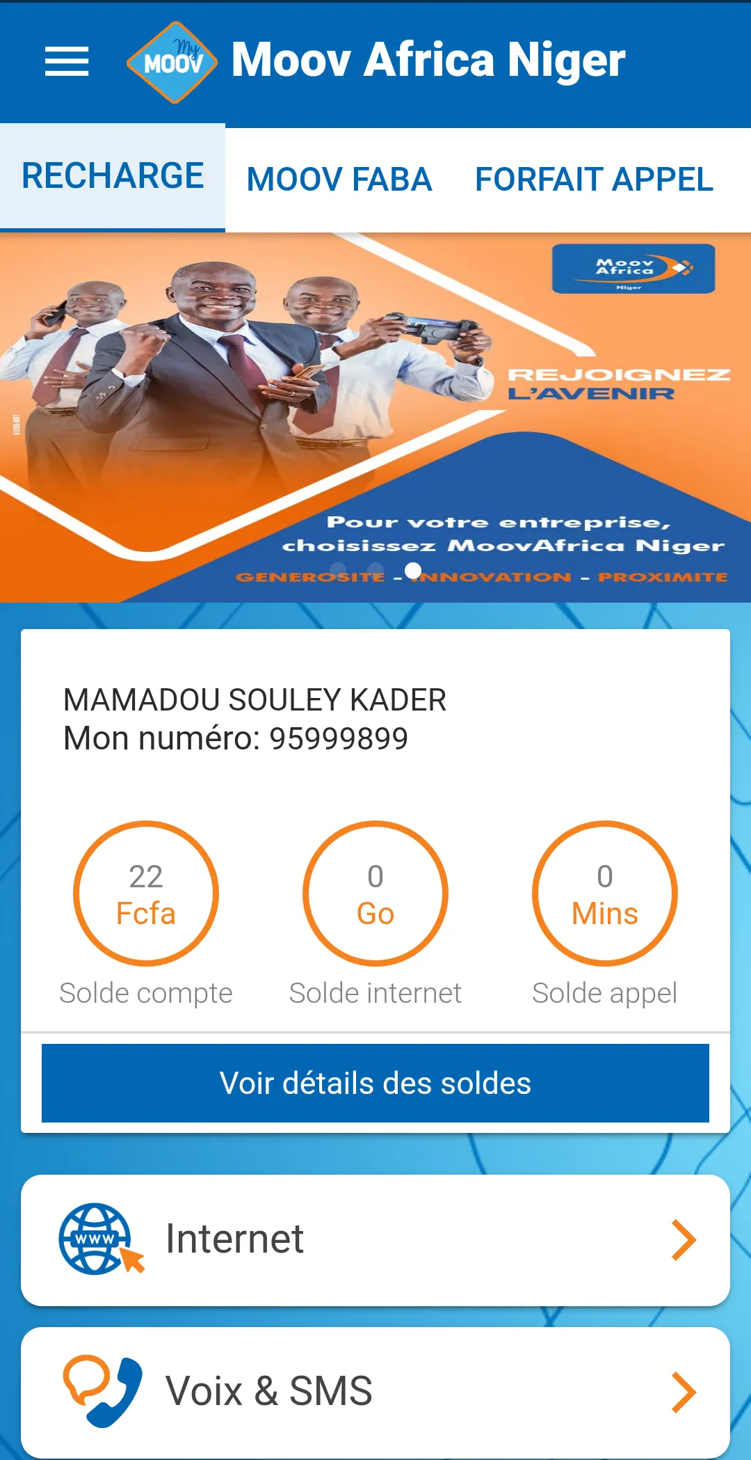 MyMoov Niger | Indus Appstore | Screenshot