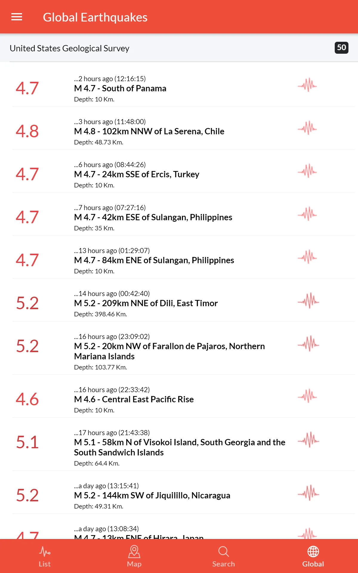 Greece Earthquakes | Indus Appstore | Screenshot