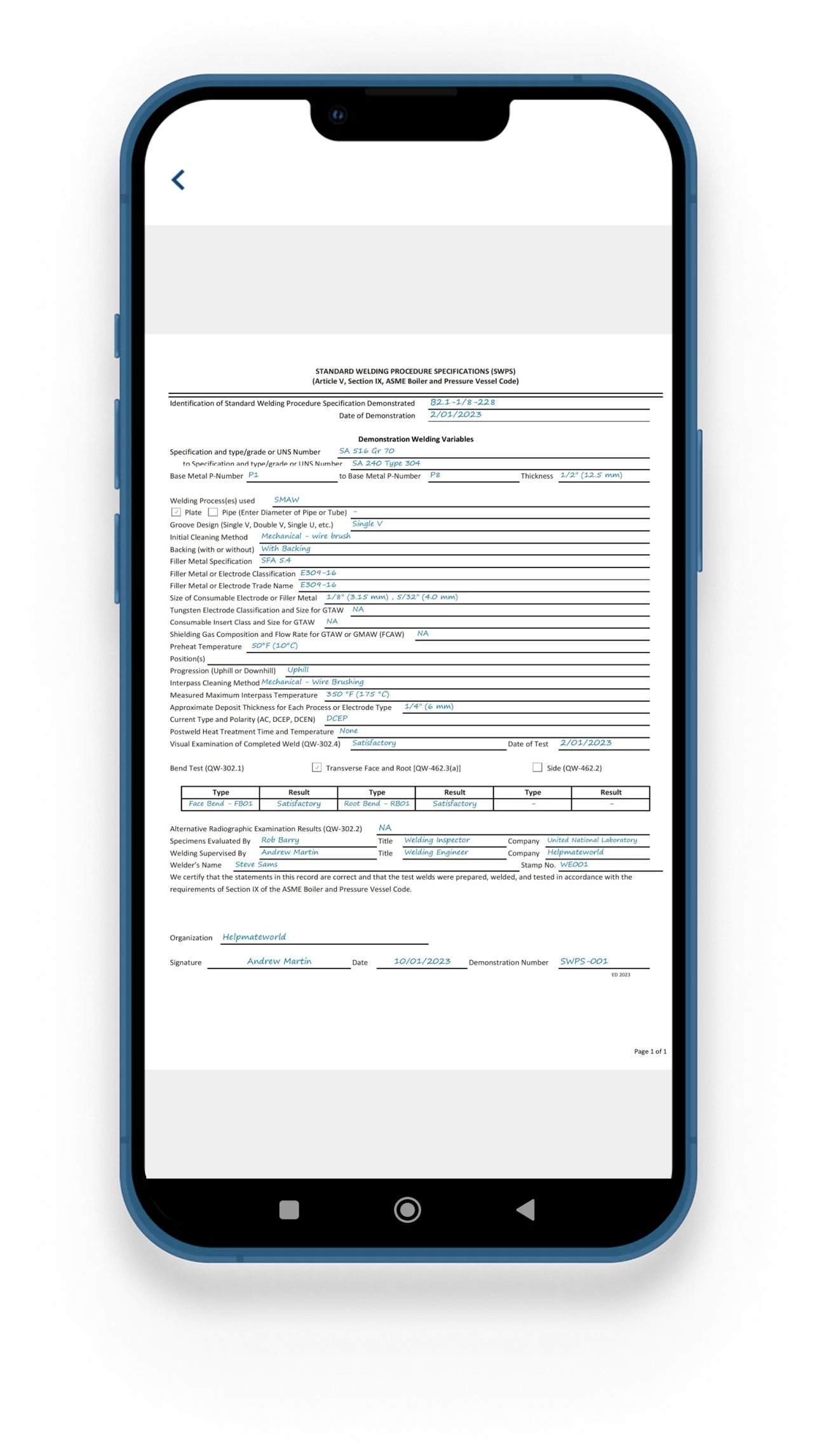 ASME IX - Welding | Indus Appstore | Screenshot