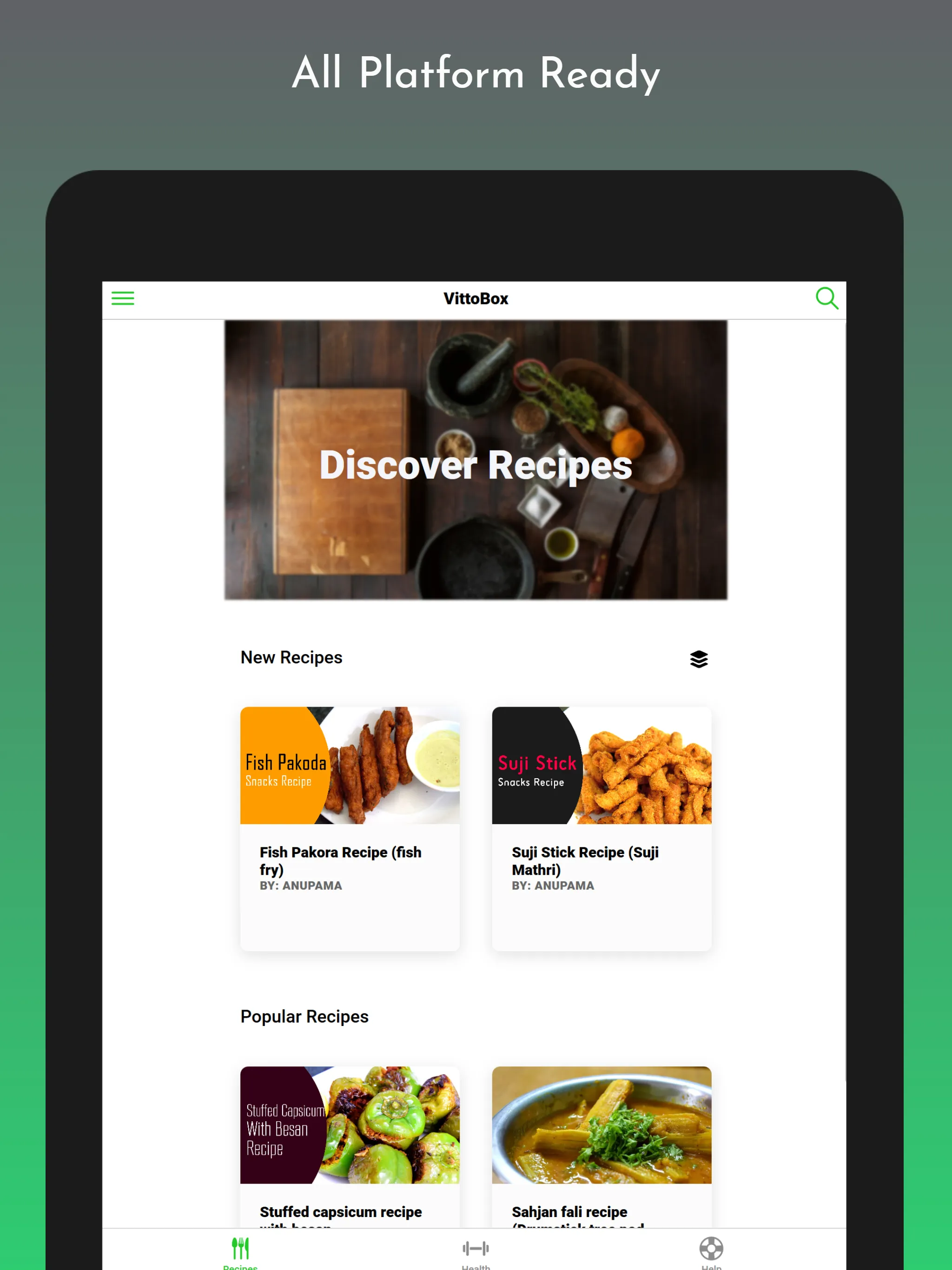 VittoBox: Food Recipes, Health | Indus Appstore | Screenshot