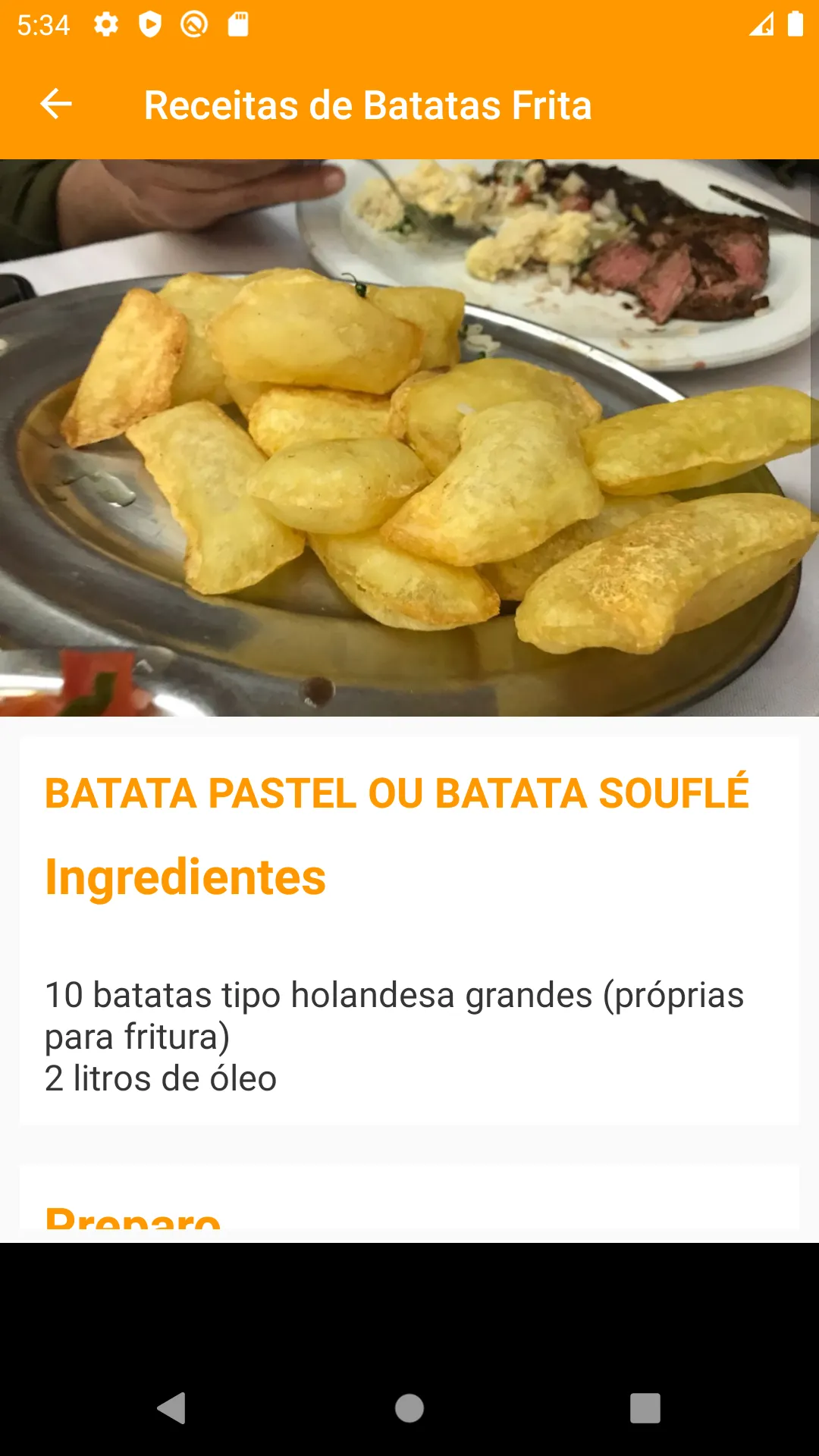 Receitas de Batatas Frita | Indus Appstore | Screenshot