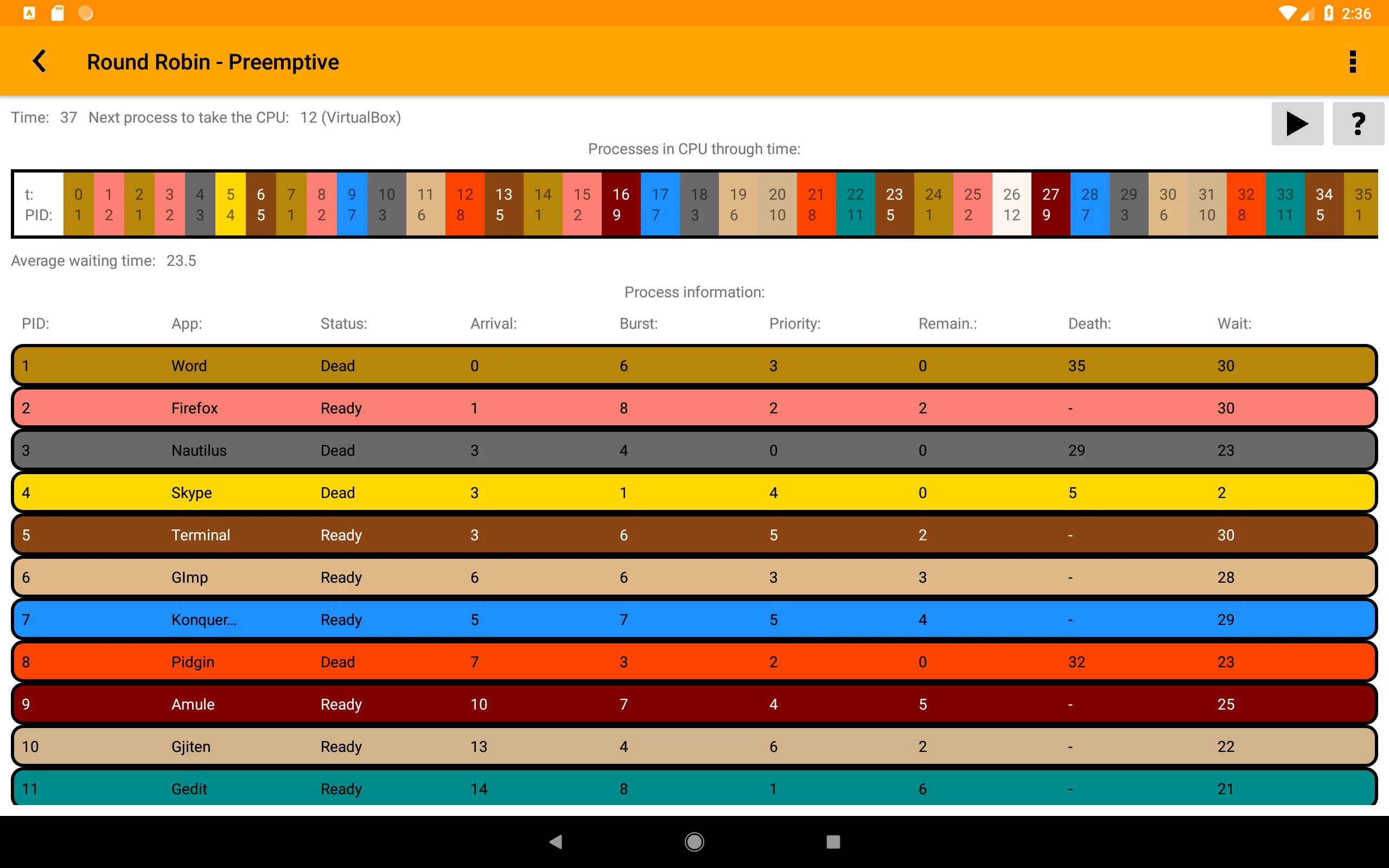 OS Algorithm Simulator | Indus Appstore | Screenshot