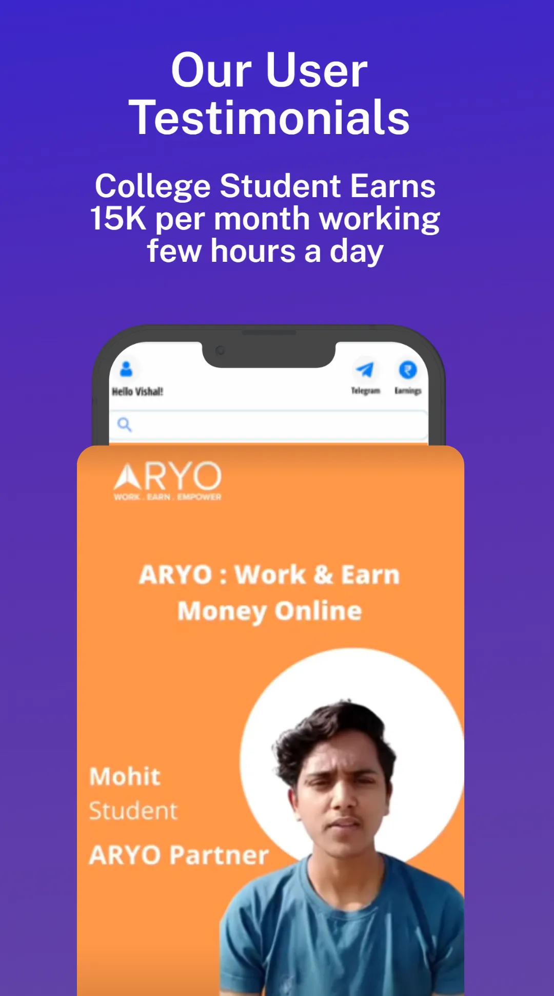 ARYO: Work & Earn Money Online | Indus Appstore | Screenshot