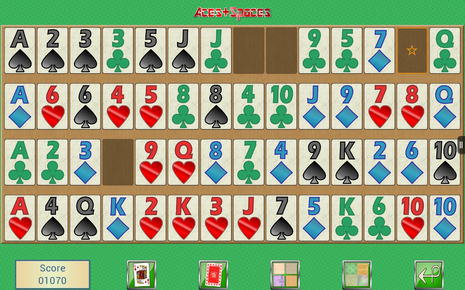 Aces + Spaces, card solitaire | Indus Appstore | Screenshot