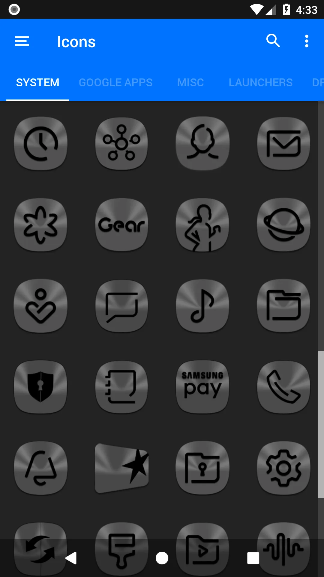 Gray and Black Icon Pack | Indus Appstore | Screenshot