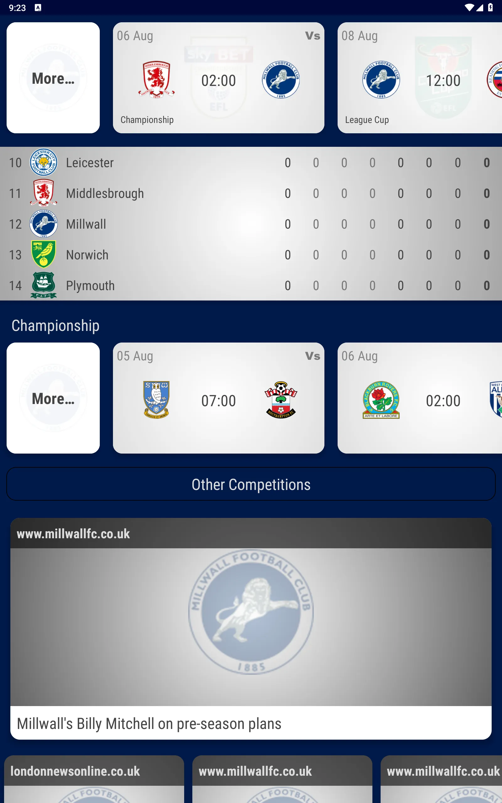 Millwall FC Fan App | Indus Appstore | Screenshot