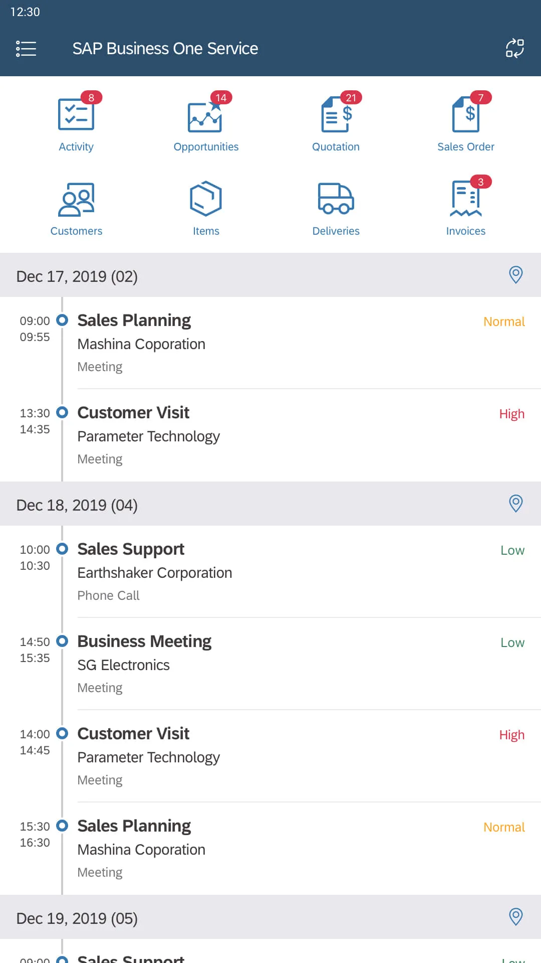 SAP Business One Sales | Indus Appstore | Screenshot