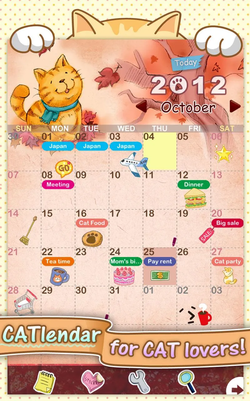 Catlendar & Diary HD | Indus Appstore | Screenshot