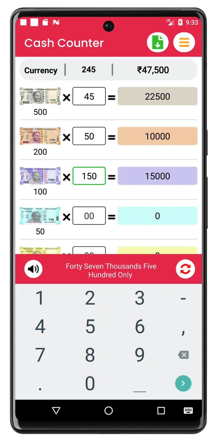 Cash Calculator -Money Counter | Indus Appstore | Screenshot