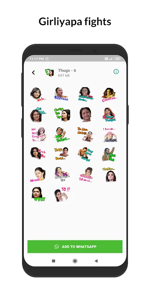 Hindi Sticker: Text WAStickers | Indus Appstore | Screenshot