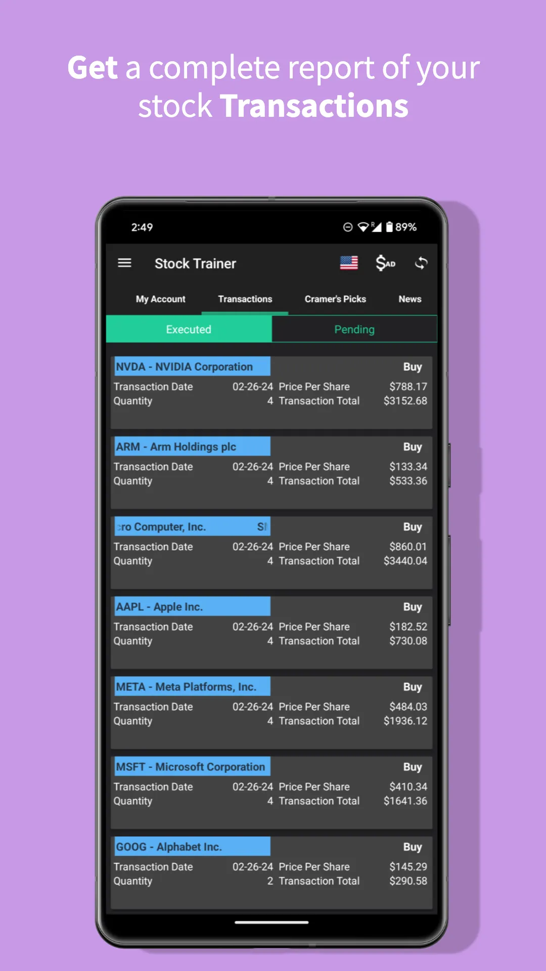 Stock Trainer: Virtual Trading | Indus Appstore | Screenshot