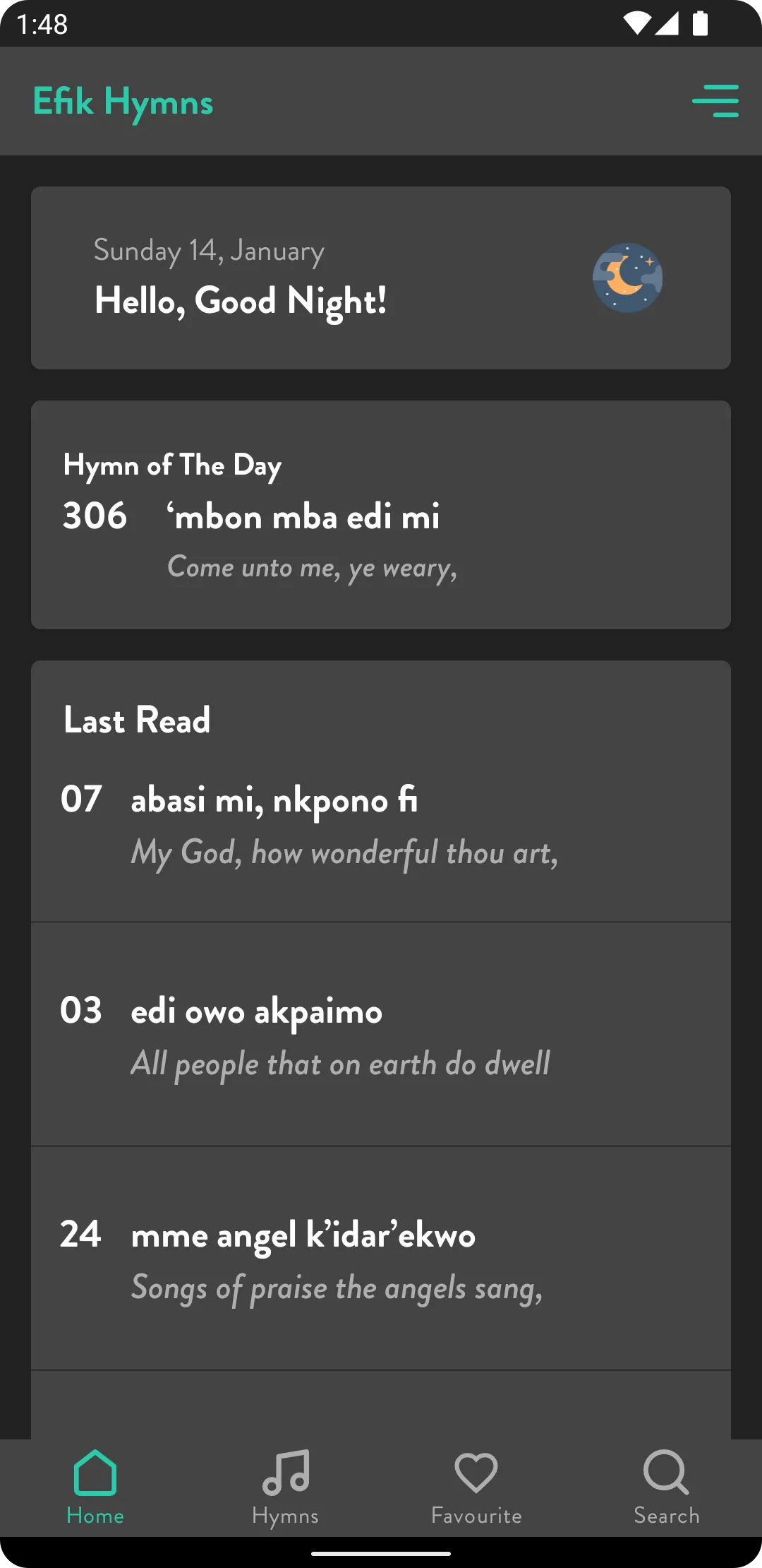 Efik Hymns | Indus Appstore | Screenshot