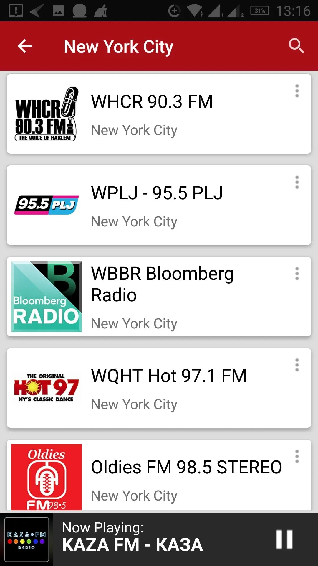 New York City Radio Stations | Indus Appstore | Screenshot