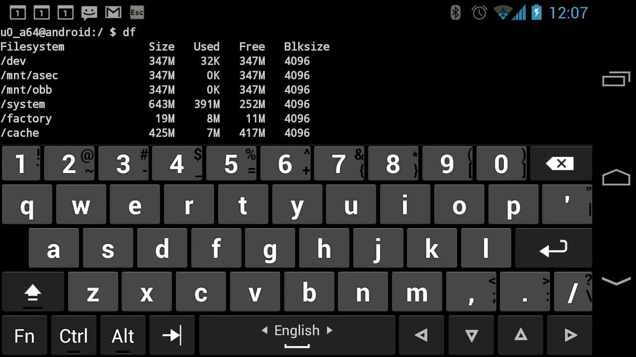 Hacker's Keyboard | Indus Appstore | Screenshot