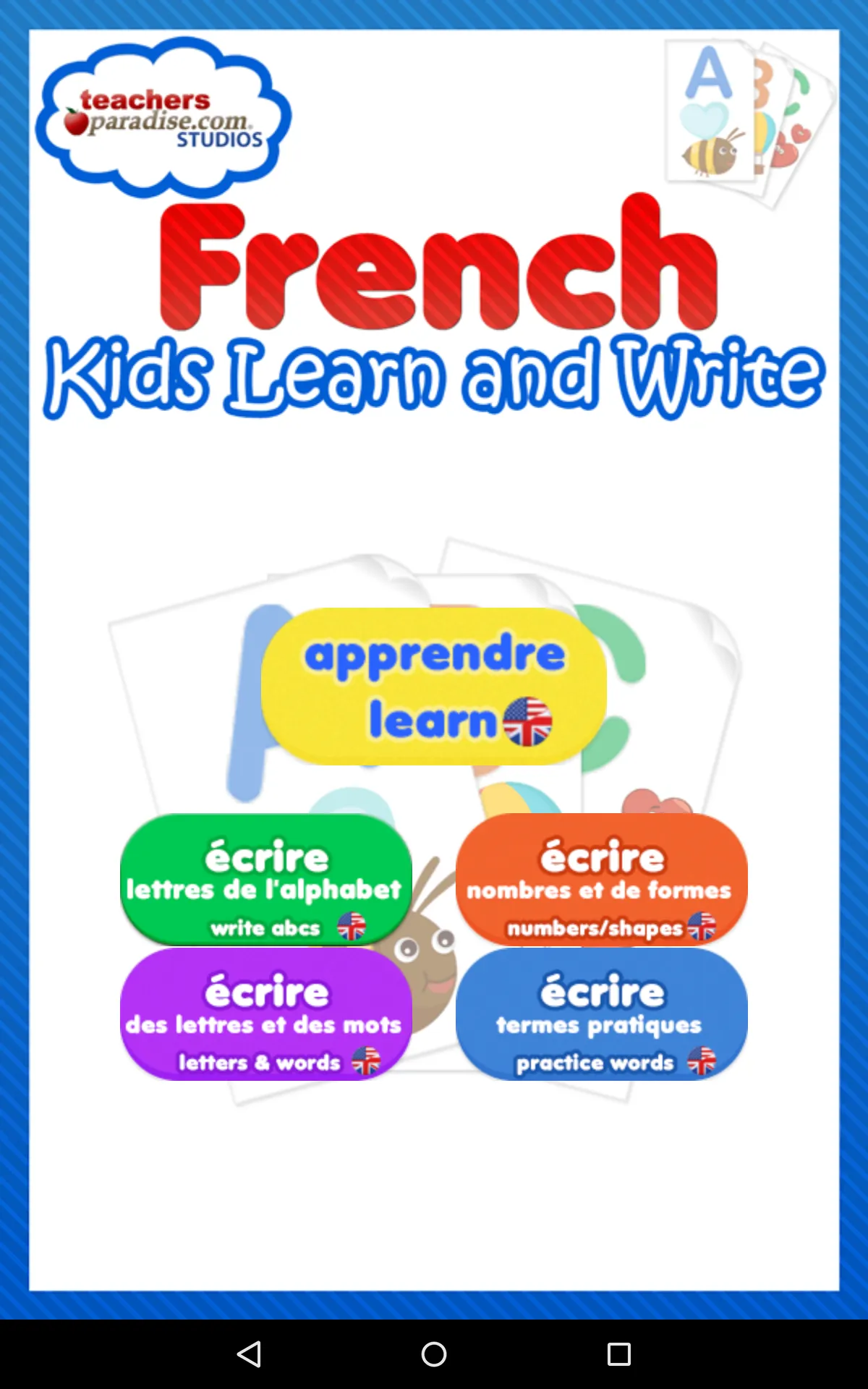 French for Kids Learn & Write | Indus Appstore | Screenshot