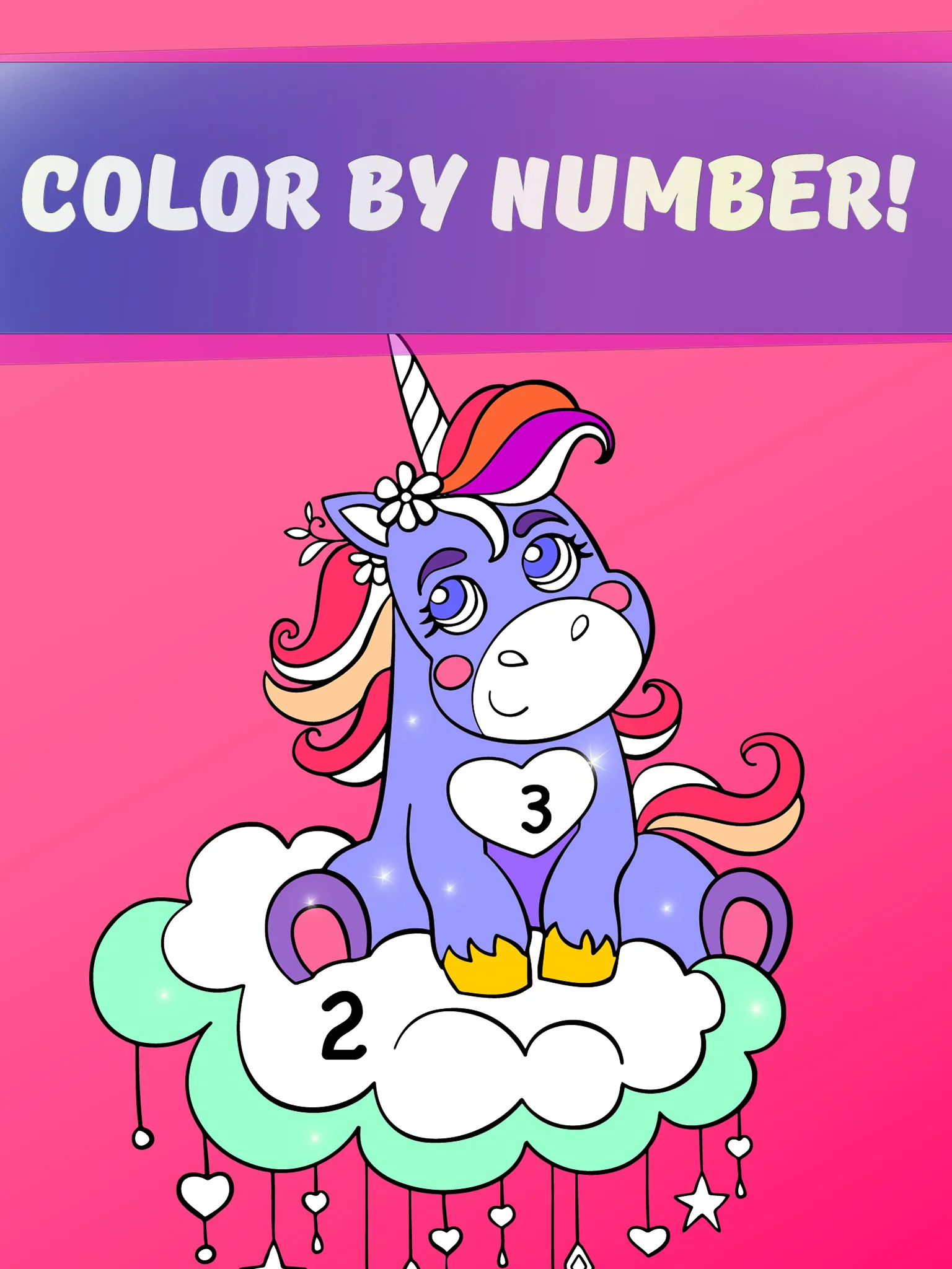 Rainbow Unicorn Color Numbers | Indus Appstore | Screenshot