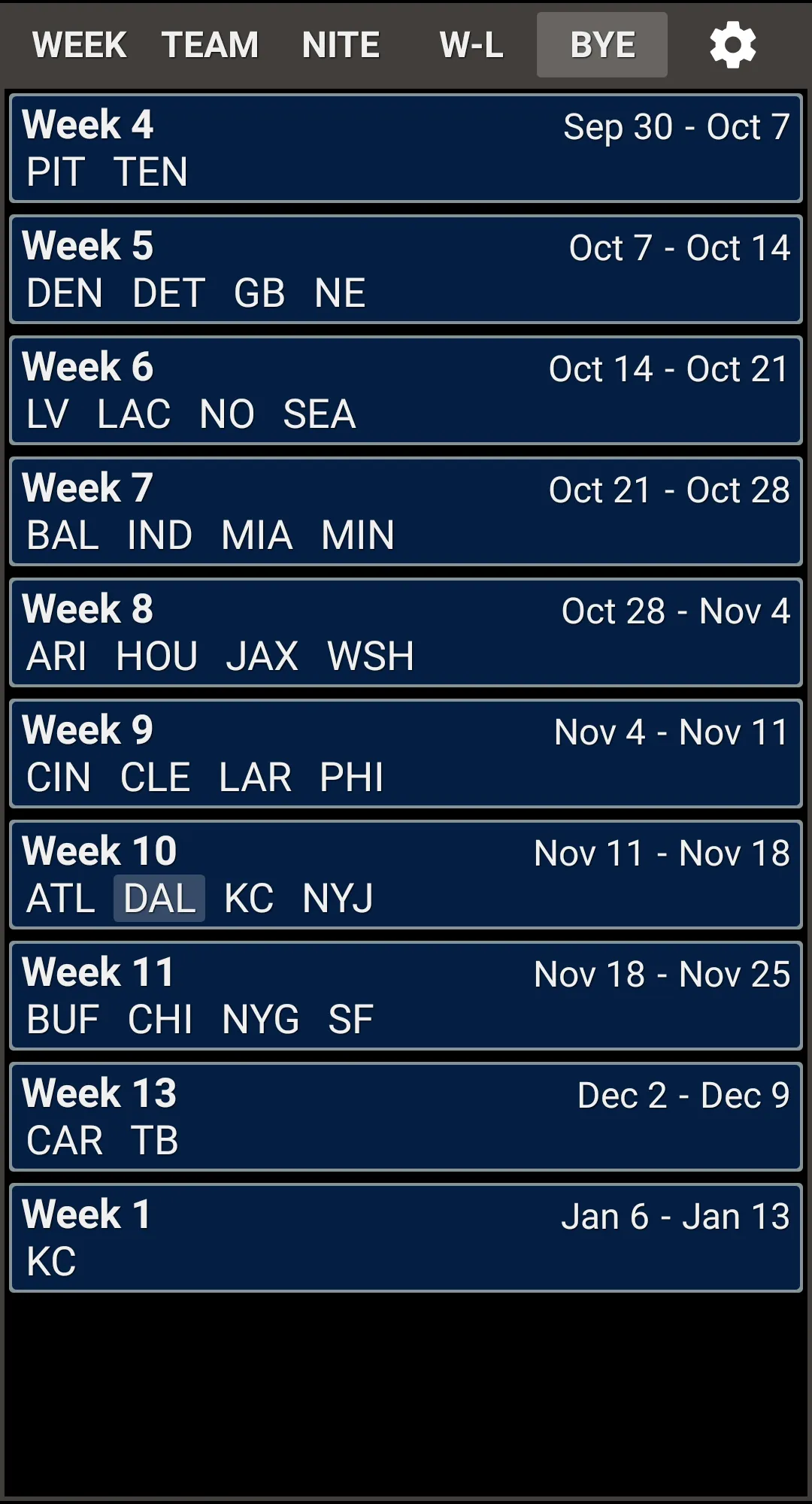 VS. 2024 NFL Schedule & Scores | Indus Appstore | Screenshot