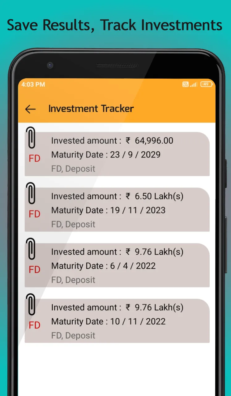 Bank FD Calculators - Fineezy | Indus Appstore | Screenshot