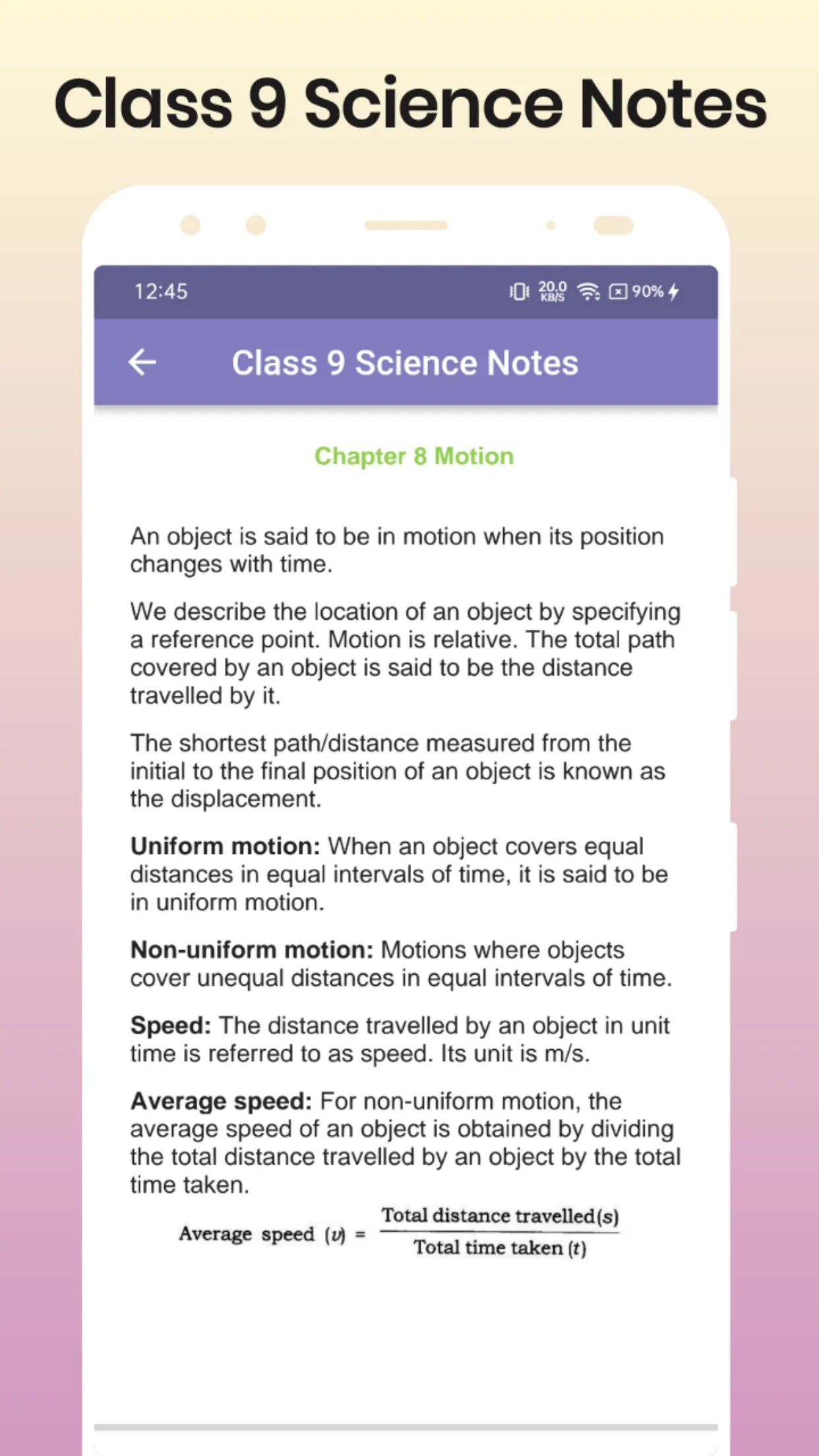 Class 9 Science Notes | Indus Appstore | Screenshot