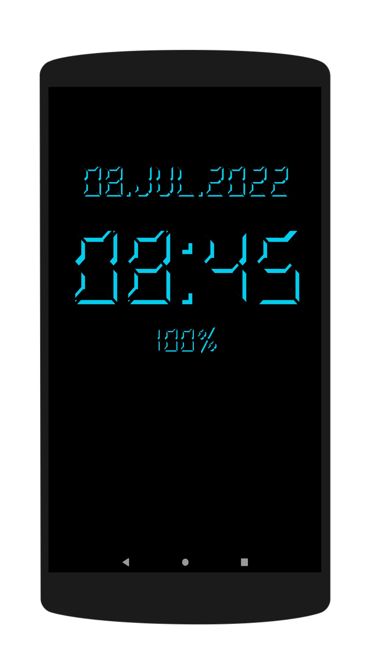 Digital Clock Live Wallpaper B | Indus Appstore | Screenshot