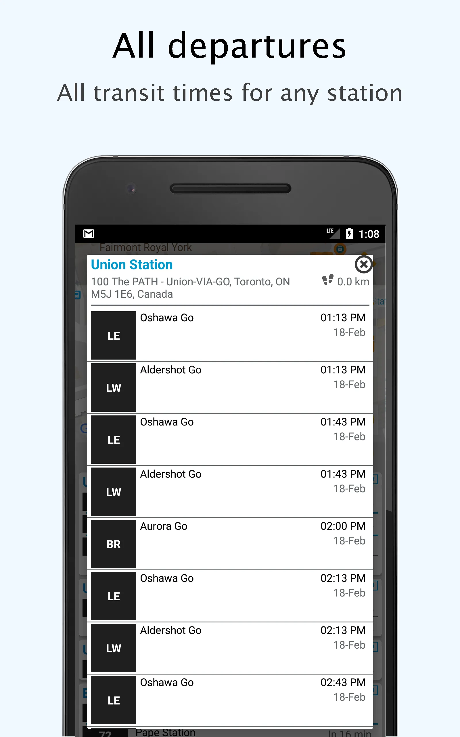 Toronto Public Transport Times | Indus Appstore | Screenshot