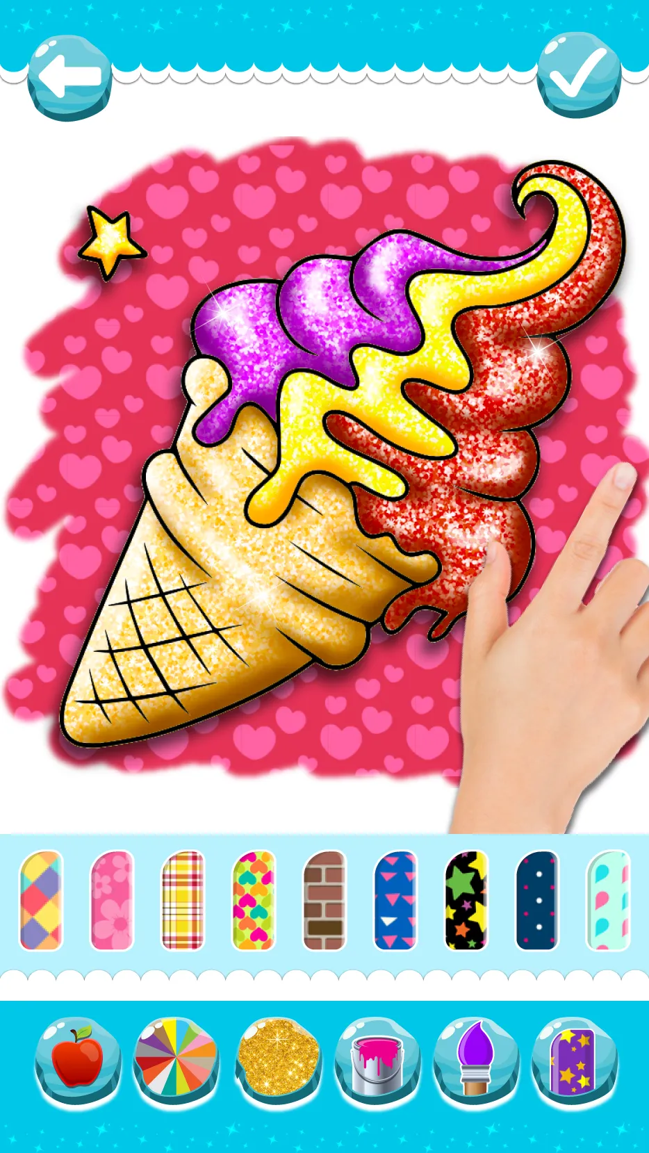 Glitter Ice Cream Coloring | Indus Appstore | Screenshot